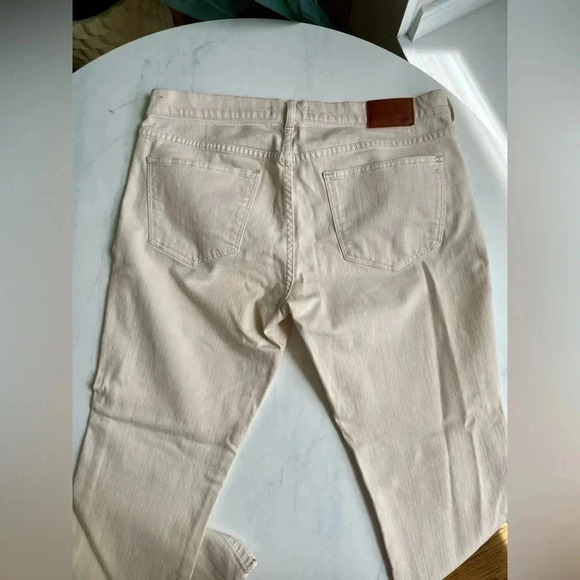 Madewell Cream Distressed Knee Denim Pants Size 30 - Picture 5 of 6